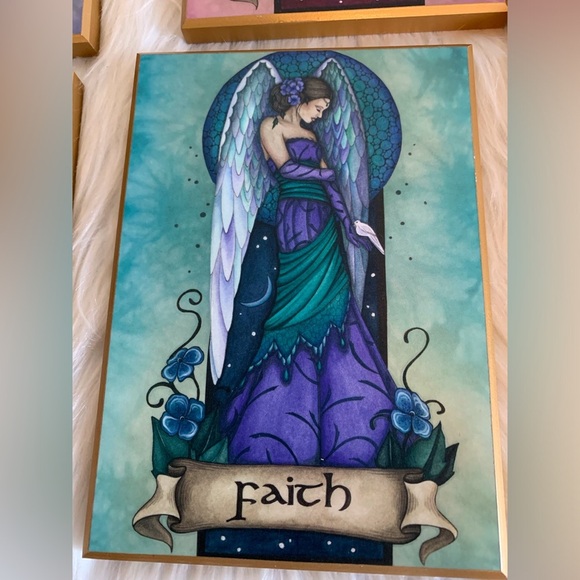 Set of 7 Angelic Art Plaques - Picture 3 of 10